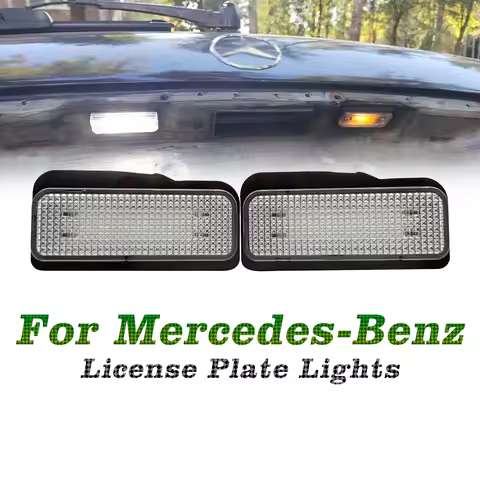 2pcs White License Plate LED Light No Error For Mercedes Benz W219 W211 W203 WAGON E320 E500 AMG E63