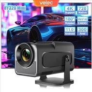 Cross-Border HY320 mini Projector 4K Barrel Projector Household Bedroom Projection Wall Ready Stock 