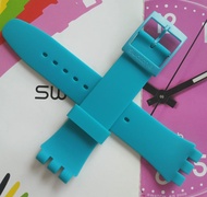 Fit Swatch Colorful See-through Type Silicone Strap Swatch Colorful Rubber Watch Strap 19mm Watch Accessories
