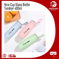 Nice Cup Glass Bottle Tumbler Creative Leakproof Water Cup 400ml Stainless aqua flask