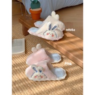 slippers for women men slippers bedroom slippers Thin Striped Cotton Bunny Plush Slippers - Ladies' 