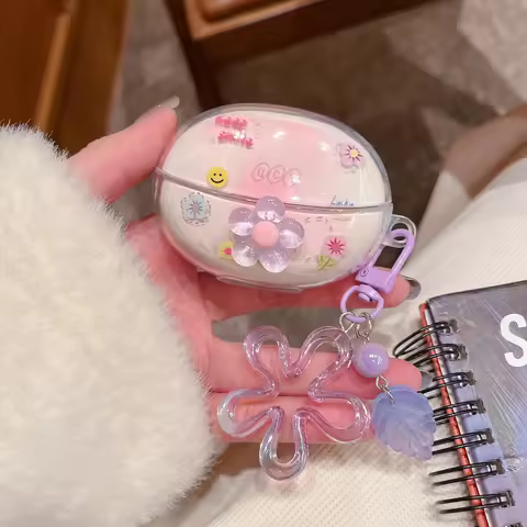 For QCY Crossky C30 Case Cartoon Star Butterfly Bear Flower Dog Earphone Soft Cover QCY C30 Headphon