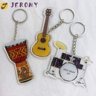 JEROMY Guitar Acrylic Keychain, Ukulele VIOLIN Guitar Model Pendant, Gibson Key Ring Cello Djembe Cl