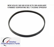 NEW VOLVO S60 V60 XC60 XC70 S80 AUXILIARY V-RIBBED SERPENTINE BELT 31325042 3PK628SF
