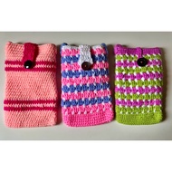 Colourful Crochet Handphone Holder Pouch