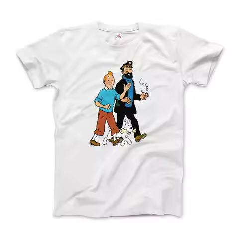 Snowy And Cap Haddock Artwork T Shirt
