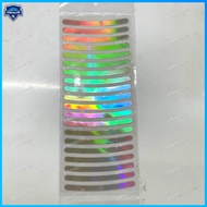 20Pcs Car Wheel Hub Reflective Sticker Tire Rim Luminous Stickers Roadway Safety Reflective Strip for Auto Motorcycle Bicycle