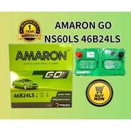 Amaron Battery NS60LS NS60 Car Battery Bateri NS60LS 46B24LS Bateri Kereta Batteri Kereta Waja Vios Altis Grand Livina