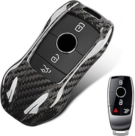 Carbon Fiber Car Key Fob Cover Compatible with Mercedes Benz,Car Key Case Compatible with E Class C3
