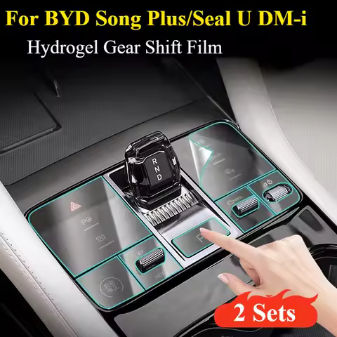 For BYD Song Plus/Seal U DM-i 2023-2025: Hydrogel Gear Shift Film - Transparent Protector w/3M Adhes