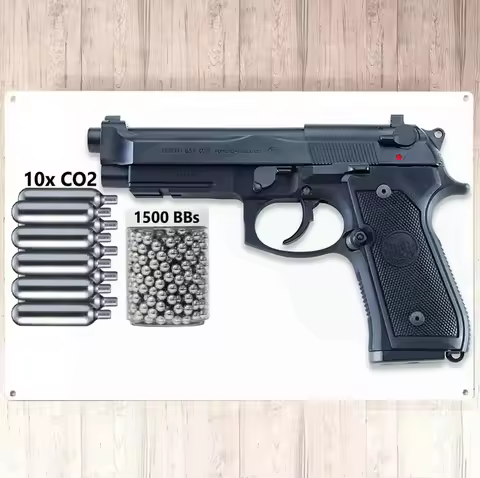 M9 Pistol Militarytoday-Full-Auto Blowback.177 Co2 Bb Air Pistol Wall Decor-310 Fps Fashion Accessor
