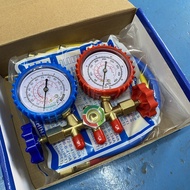 เกจ์ชุดเติมน้ำยาแอร์ เกจ์วัดน้ำยาแอร์ +สาย 35 นิ้ว R134aR12R22R404 เกจเติมน้ำยาแอร์ เกจ์เติมน้ำยาแอร