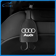 Ciscos Leather Car Seat Back Headrest Hook Car Interior Accessories For Audi A3 A4 Q2 A5 Q3