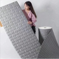 70cm/1m/2m/5m/10m 3D Wall Sticker Imitation Brick Bedroom Waterproof Self-Adhesive Home Decor DIY Wa