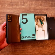 OPPO RENO5 5G 8/128 SEKEN FULLSET ORIGINAL UNIT NO MINUS