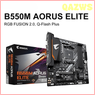 QAZWS กิกะไบต์ B550M AORUS ยอดเมนบอร์ด AMD B550ซ็อกเก็ต DDR4 AM4 PCI-E 4.0ม. 2 SATA III 4000(OC)MHz