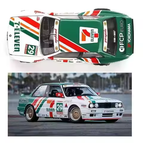 KAIDO HOUSE Mini gt 1/64 KHMG217 BMW M3 KAIDO WORKS LARRY CHEN V1 7-Eleven Alloy Car Model Children 
