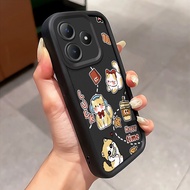 Casing hp For Realme C63 C61 Narzo N63 Narzo N61 Note 60 Note 60X Case Cafe Cat Cartoon Sweet Cover 