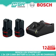 [ GH HARDWARE ] BOSCH 12V 2.0Ah Battery / Charger / Starter Kit ( GAL 12V40 / GAL1210 / 12V 2.0AH Ba