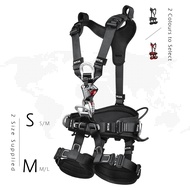 Rope Access Rescue Harness Climbing Rigging Work At Height Fall Arrest Protection Red Black S M Size