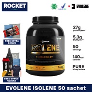 Isolene 50 SERVING WHEY ISOLATE BPOM HALAL PROTEIN FITNESS GYM BONUS 1.65 KG EVOLENE EVOWHEY