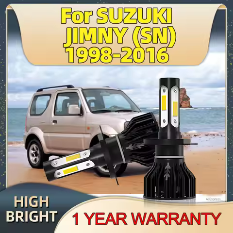 LED Car Headlight H4 Turbo Lamp 6000K For SUZUKI JIMNY SN 1998 1999 2000 2001 2002 2003 2004 2005 20