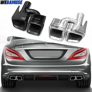 Exhaust Tips For Mercedes-Benz W212 E-Class W204 C-Class CLS-Class Upgrade E63 CLS63 Quad Square Sta