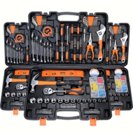 46pcs Multi-Function Car Repair Tool Kit, Ratchet Wrench Set Including Sockets, 1/4" Drive, Chrome V