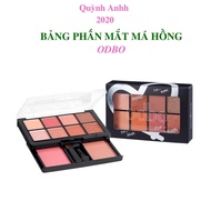Bảng phấn mắt má hồng Odbo For Blush For Eyes Quỳnh Anhh 2020 Set 8 ô