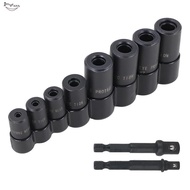 Fit  Standard Tap(1/2" 1/8" NPT, Up to 12mm Metric) 70500 Tap Socket Set 8 Pcs for 1/4"& 3/8" Drives