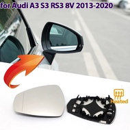 Left & Right Side Mirror Glass Rearview Exterior Wide Angle for Audi A3 S3 RS3 RS A S 3 2013-2020 8V