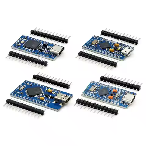 MICRO/MINI/TYPE-C USB Pro Micro for arduino ATmega32U4 5V/16MHz Module with 2 row pin header For Leo