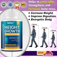 Height growth maximizer, natural height, calcium-containing bone growth, bone growth maximization, c