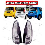 PERODUA MYVI SE ICON IKON 15 (11-17) TAIL LAMP ALBINO / LAMPU BELAKANG REAR LAMP WHITE CLEAR VISION 