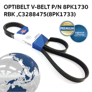 OPTIBELT V-BELT P/N 8PK1730 RBK C3288475(8PK1733)