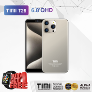 TIMI T26 รุ่นใหม่ล่าสุด (6+128GB) โทรศัพท์มือถือ Android 13 จอใหญ่ 6.8 นิ้ว แบตเตอรี่ 5500mAh กล้อง 