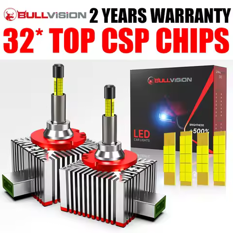 Bullvision 360 D3S LED Headlights HID D1S D3S D8S D1R D3R D Series 360 Degree CSP LED Bulbs Canbus C