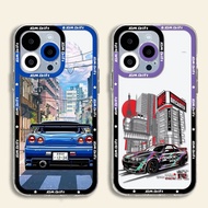 Anime Tokyo JDM Drift Sports Car Phone Case For Xiaomi 13T 14 13 12T 11T 12 10T 10 Pro Mi 11 Lite 5G NE Poco F5 X5 X6 X4 X3 M6 Pro F3 Angel Eyes Clear Soft Cover