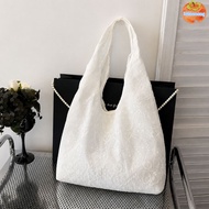 INTOO Lace Shoulder Bag, Embroidery Floral Print Lightweight Canvas Handbag, YK2 Vest Style Versatil