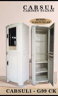 LEMARI PLASTIK NAPOLLY 1 PINTU CABINET SULTAN FULL RAK