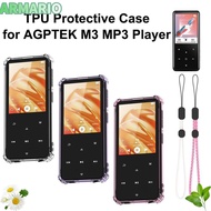 IARMARIOQR MP3 Player Cover, Transparent TPU MP3 Player ,  Dust Resistant Wrist Strap Raised Edges P