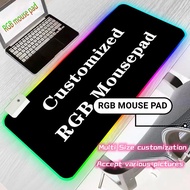 Customized RGB gaming Mouse Pad gaming for laptop Computer Keyboard Pad Mat Oversized Glowing Led Extended Mousepad