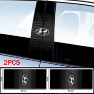2PCS Car Center pillar sticker Window B-pillars Sticker PET Vinyl Decorative Trim Decal For Hyundai 