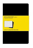 [100% Original Books] - MOLESKINE SQUARED CAHIER - BLACK COVER (3 SET) by Moleskine (Diary)