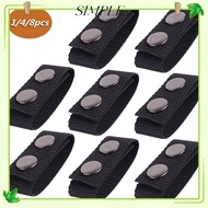SIMPLESHOP 1/4/8Pcs Belt Keeper  Double Snaps Sports Nylon Strap