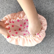 Household double-layer waterproof shower cap for bathroom PE Thickened women's oil-proof shampoo cap