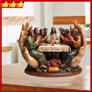 "2D The Last Supper Resin Sculpture - Christian Home Decor For Living Room, Office Desk, Meaningful 