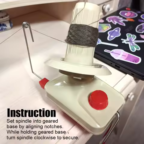 String Ball Hand Operated Yarn Winder Fiber Wool Winder Machine for DIY Sewing Making Repair Craft T