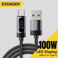 Essager 7A Digital Display A-C Cable Fast Charging USB A to Type C Cable 100W Fast Charge USB A-C Da
