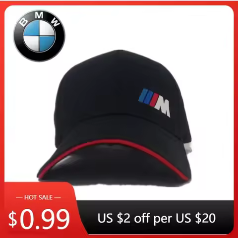 Interior Mouldings For BMW 1pcs Car M badge emblem sports hat Baseball cap For bmw M Sticker X1 X3 X